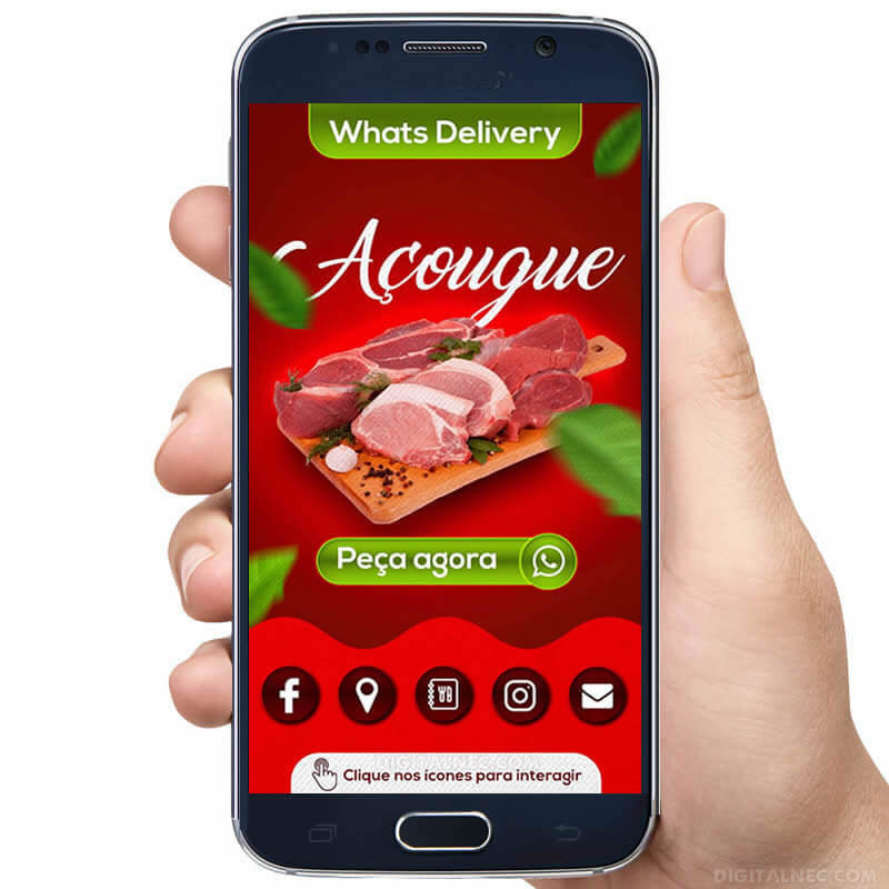 Digital Interactive Business Card Delivery Butcher