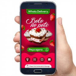 Tarjeta de visita digital interactiva Delivery Torta en Pote