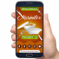 Cartão de Visita Digital Interativo Delivery Marmitex