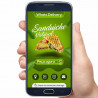 Cartão de Visita Digital Interativo Delivery Sanduiche Natural